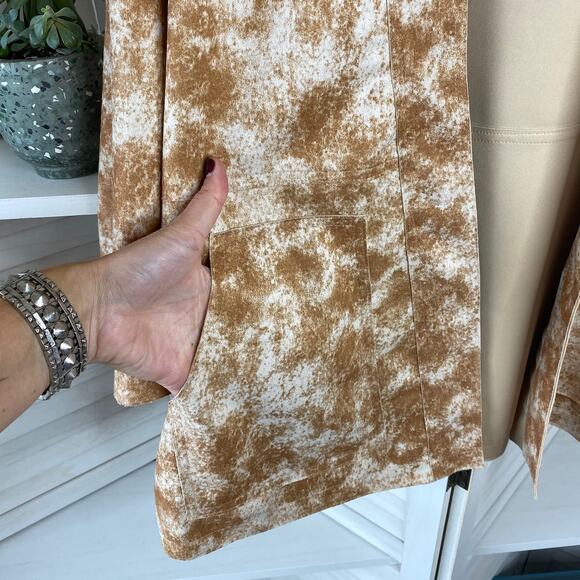 Solitaire brown faux suede open jacket - Picture 6 of 8